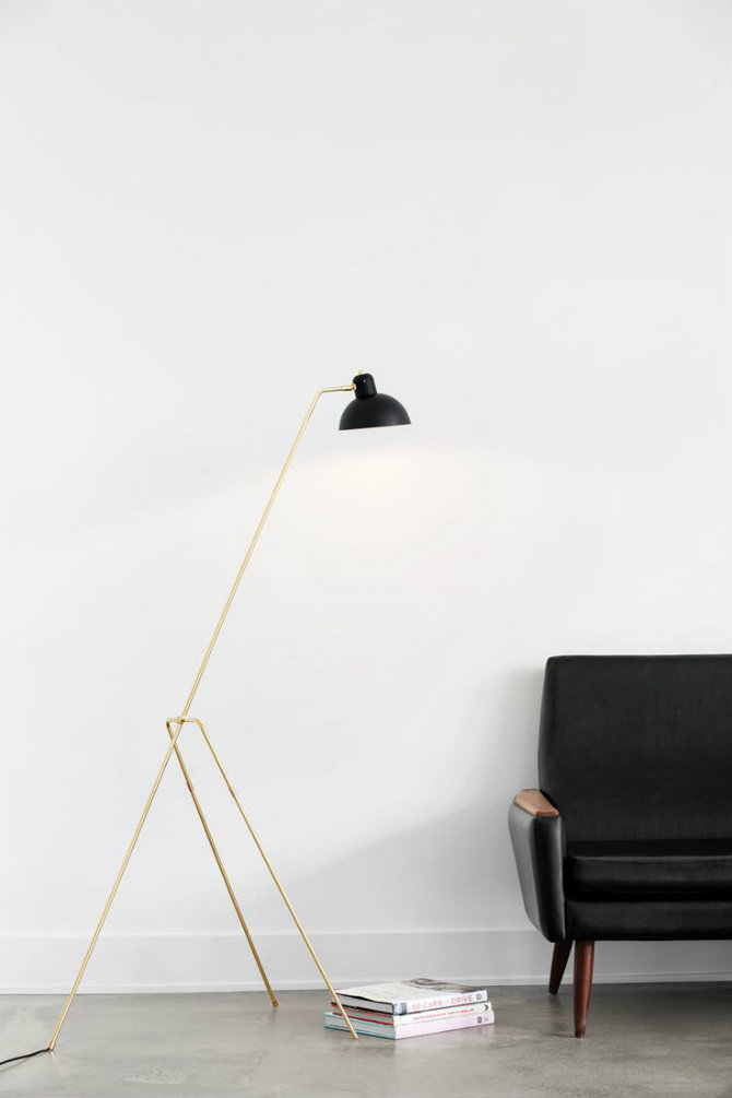 mid century Modern Floor Lamps for your living room designs  living room design with floor lamps Lambert et Fils GRUE FLOOR