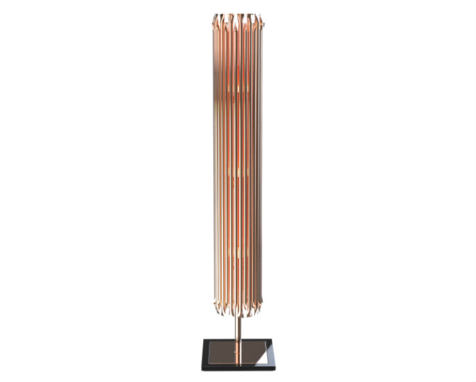 Copper floor lamps for a living room matheny by delightfull