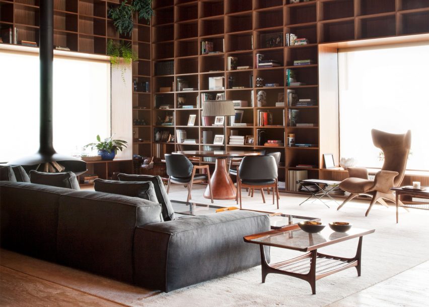 São Paulo Penthouse with Modern Floor Lamps and Mid-Century Furniture 1