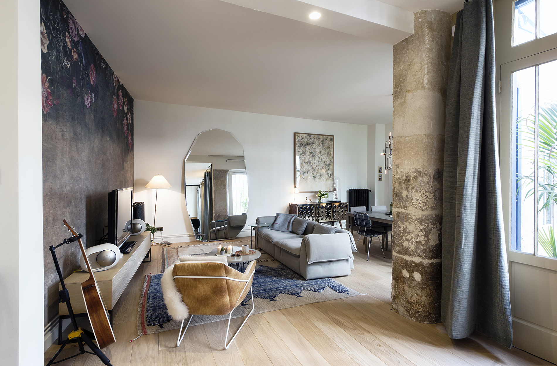Mid-Century Lamps Bring Life to Apartment in Romantic Paris